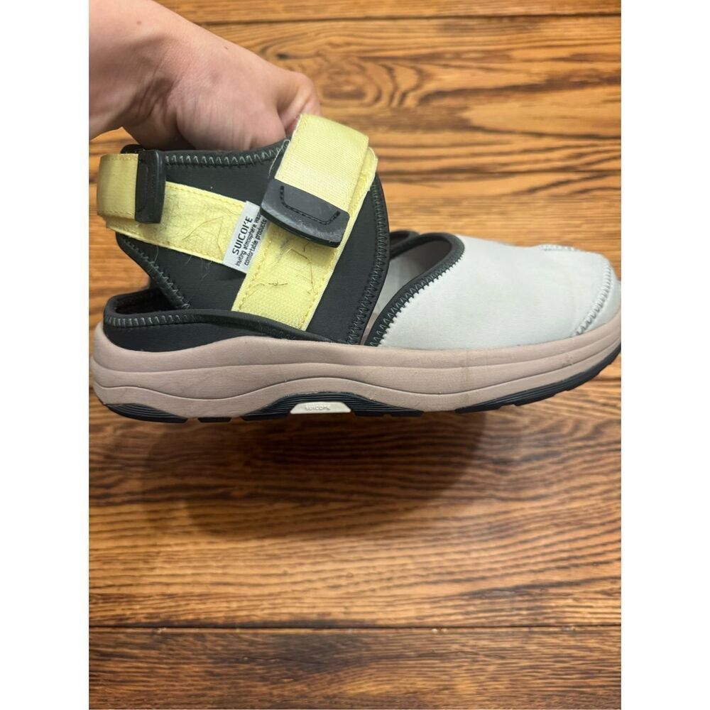 Suicoke Gray Yellow Split Toe Adjustable Strap Un… - image 2